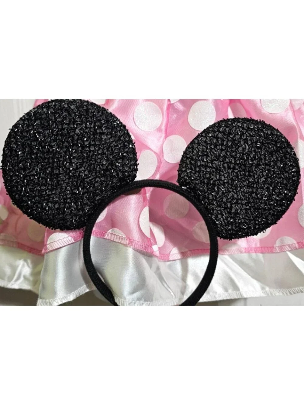 Minnie Mouse Pink Polka Dot Toddler Costume Girls 2T Halloween Dress Ears Cute